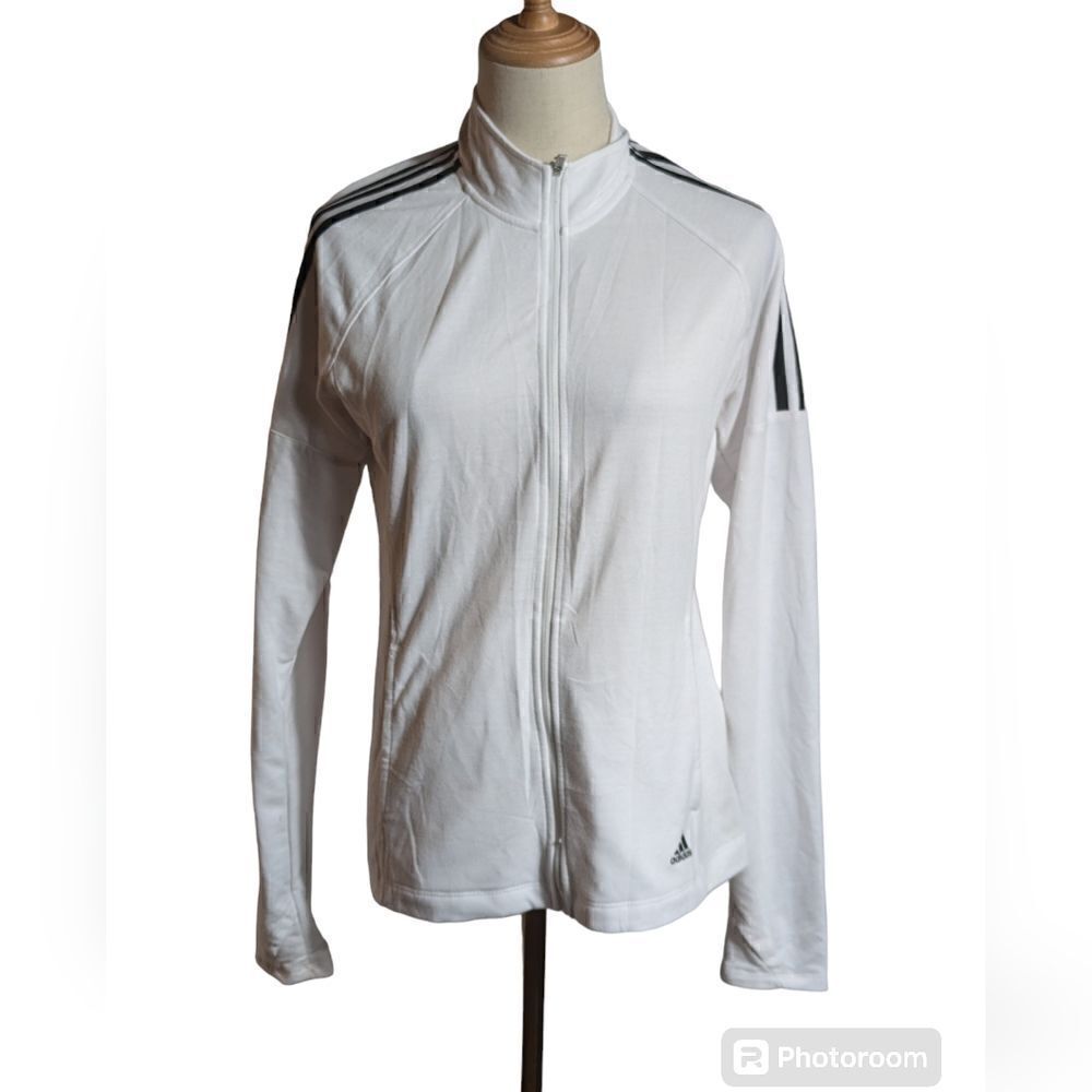 Adidas White Track Golf Jacket